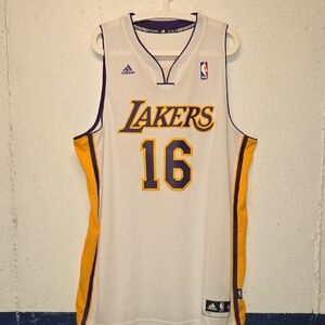 *RARE* Pau Gasol - Adidas Swingman - Los Angeles Lakers White Jersey (XL)